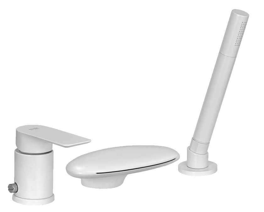 Смеситель для ванны Remer Rubinetterie Infinity I07UFBO, белый матовый
