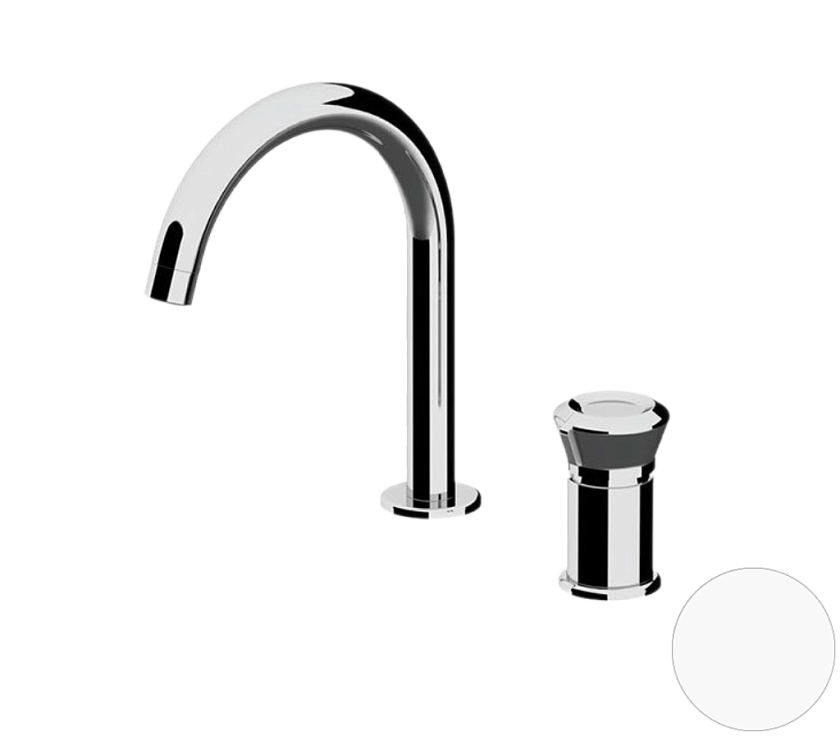 Смеситель для раковины Remer Rubinetterie Element ET57BO, белый матовый