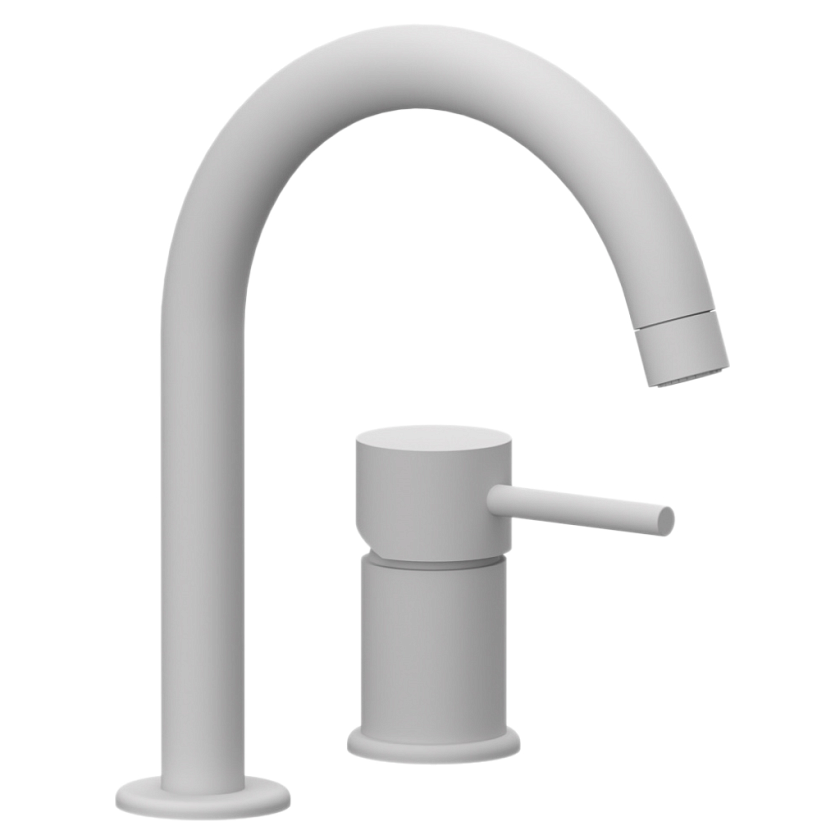 Смеситель для раковины Remer Rubinetterie X Style X57BO, белый матовый