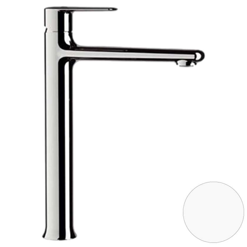 Высокий смеситель для раковины Remer Rubinetterie Vanity V11LBO, белый матовый