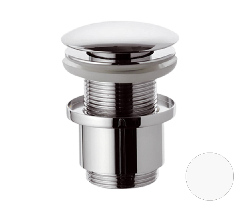 Донный клапан без перелива 1”1/4 Remer 904CC2114BO белый матовый