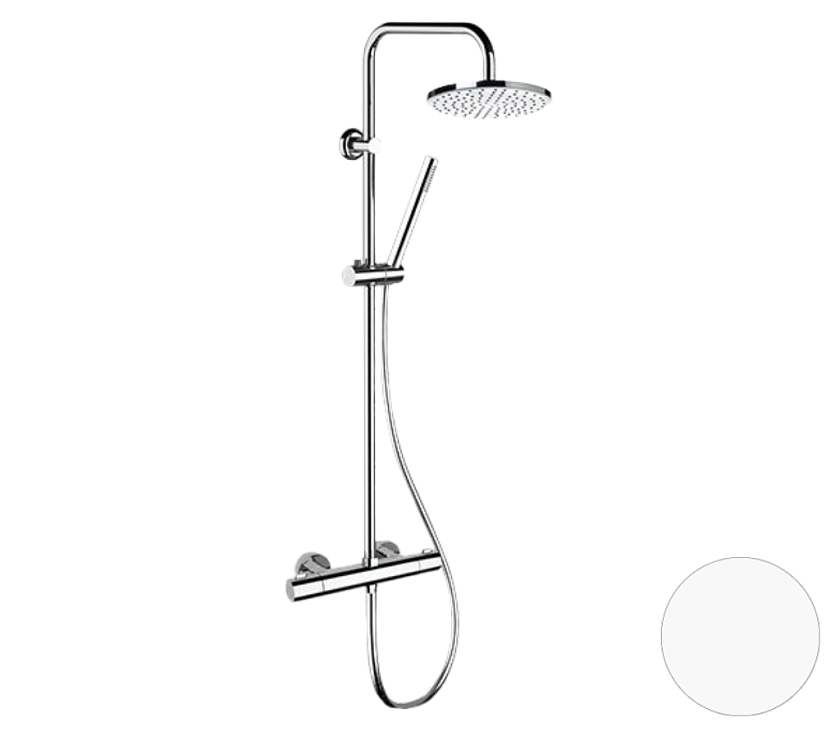 Душевая система термостатическая Remer Elegance EQ32X7MMM20BO белый матовый