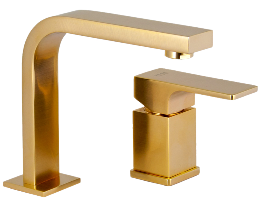 Смеситель для раковины Remer Rubinetterie Absolute AU57BG, золото брашированное