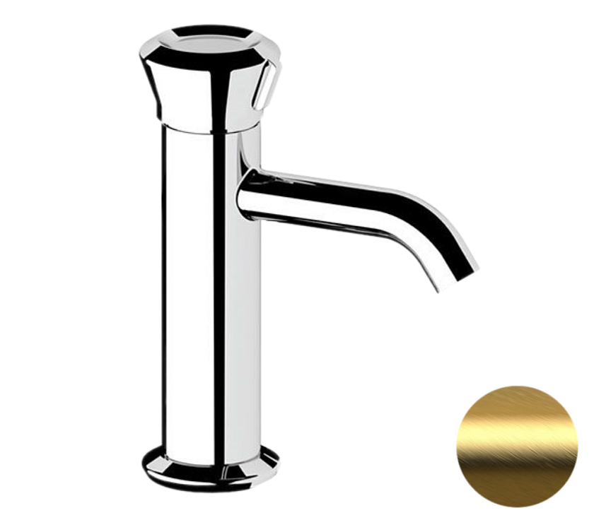Смеситель для раковины Remer Rubinetterie Element ET12BG, золото брашированное