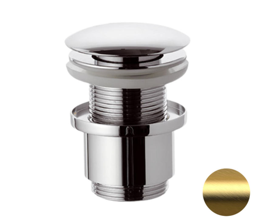 Донный клапан без перелива 1”1/4 Remer 904CC2114BG золото брашированное