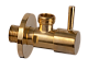 Запорный вентиль 1/2*1/2 Remer 128L1212BG золото брашированное - изображение 1