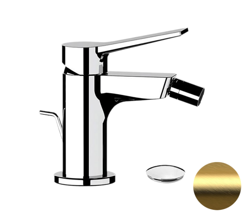 Смеситель для биде Remer Rubinetterie Slash &amp; Dot SL20BG, золото брашированное