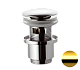 Донный клапан с переливом 1”1/4 Remer 905CC2114DO золото глянцевое - изображение 1
