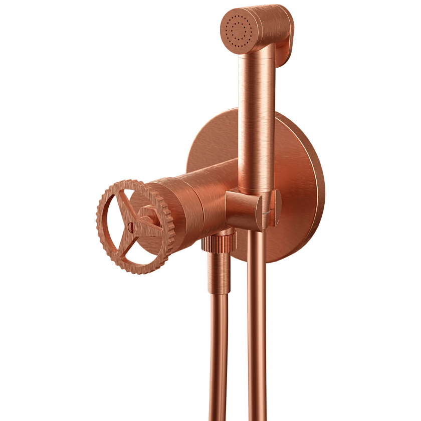 Гигиенический душ со смесителем Remer Chrono CH65WRP медь брашированная