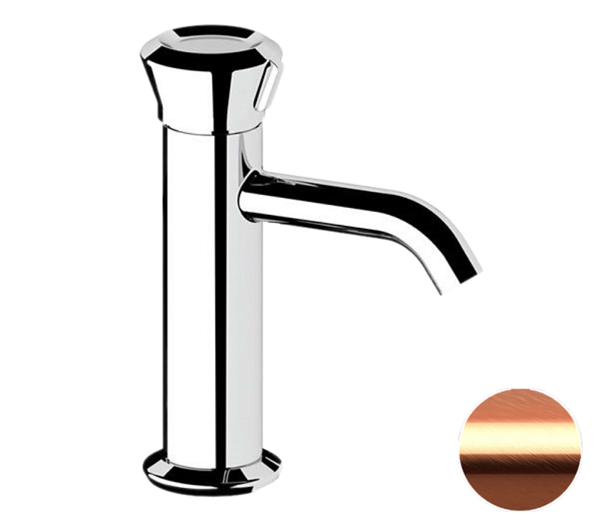 Смеситель для раковины Remer Rubinetterie Element ET12RP, медь брашированная
