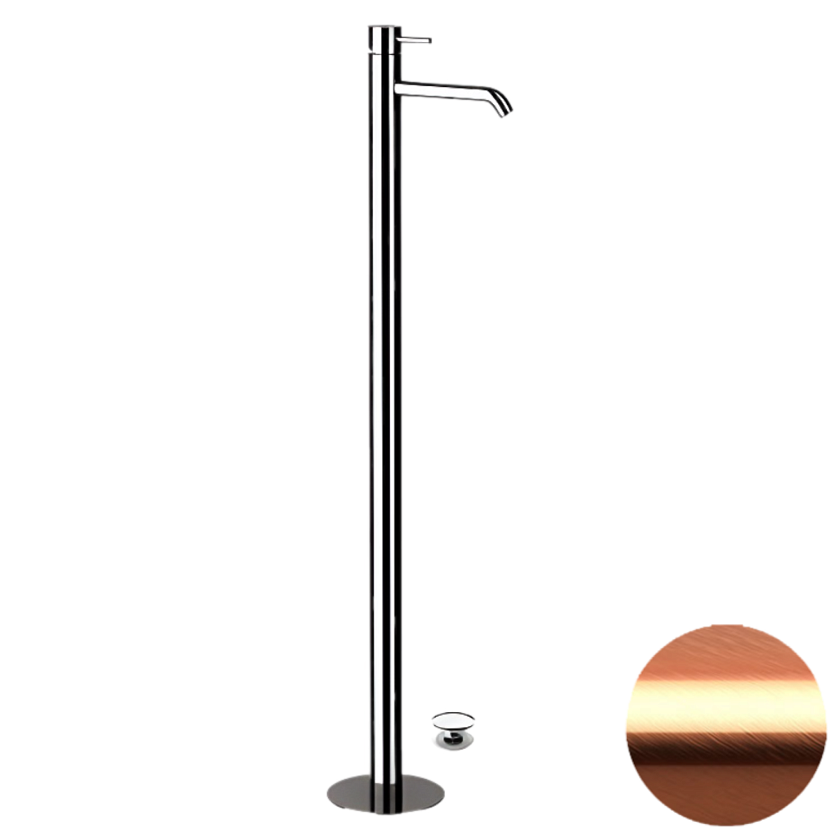 Смеситель для отдельностоящей раковины Remer Rubinetterie X Style X18RP, медь брашированная