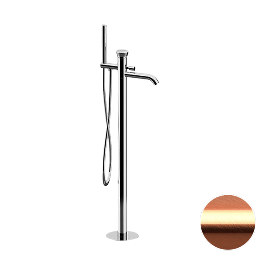 Напольный смеситель для ванны Remer Rubinetterie Element ET08RP, медь брашированная