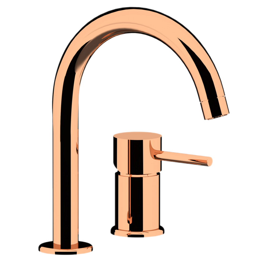 Смеситель для раковины Remer Rubinetterie X Style X57RL, медь глянцевая