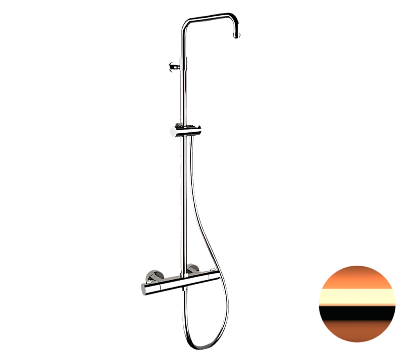 Душевая система термостатическая Remer Elegance EQ32ASSDRL медь глянцевая