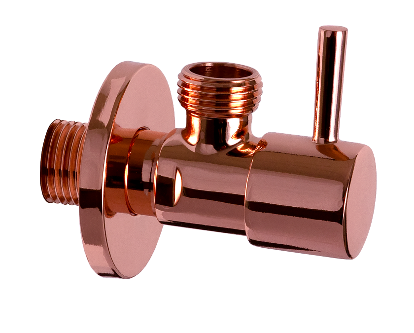 Запорный вентиль 1/2*1/2 Remer 128L1212RL медь глянцевая