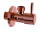 Запорный вентиль 1/2*1/2 Remer 128L1212RL медь глянцевая - изображение 1