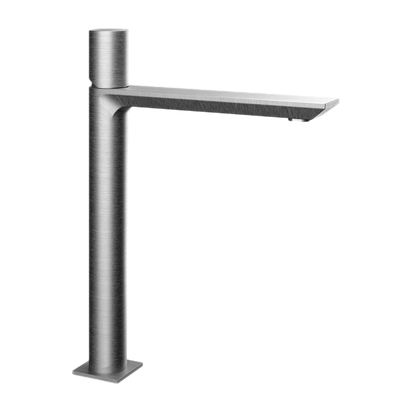 Высокий смеситель для раковины Remer Rubinetterie Edge EG512LXLNP, никель брашированный