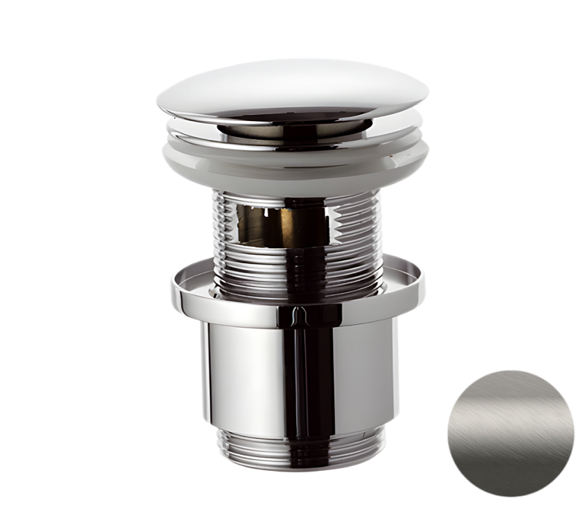 Донный клапан с переливом 1”1/4 Remer 905CC2114NPO никель матовый брашированный