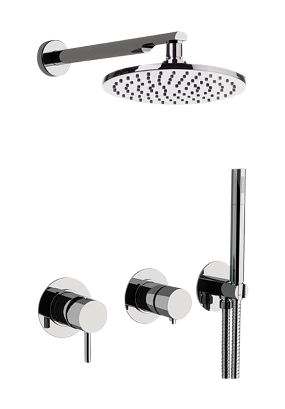 Душевая система встраиваемая Remer Rubinetterie X Style X96S02O, хром