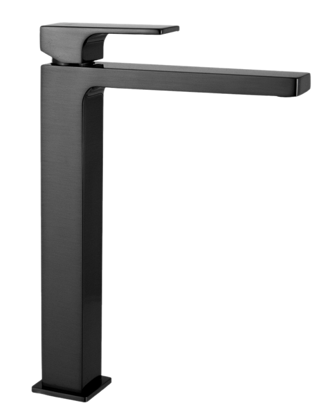 Высокий смеситель для раковины Remer Rubinetterie Absolute AU11LCFP, черный брашированный хром