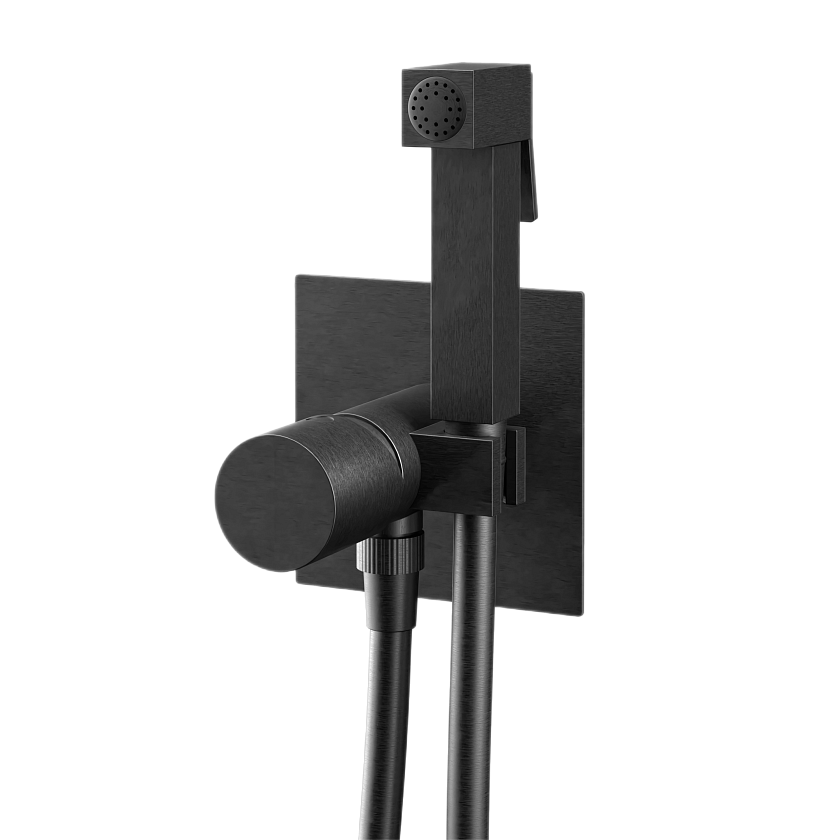 Гигиенический душ со смесителем Remer Edge EG565CFP черный брашированный хром