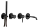 Встраиваемый смеситель для ванны Remer Rubinetterie X Style X96S03ROXXCFP, черный брашированный хром - изображение 1