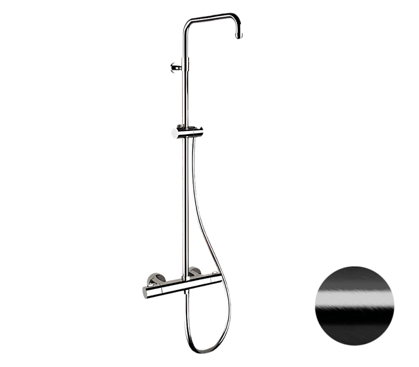 Душевая система термостатическая Remer Elegance EQ32ASSDCFP черный брашированный хром