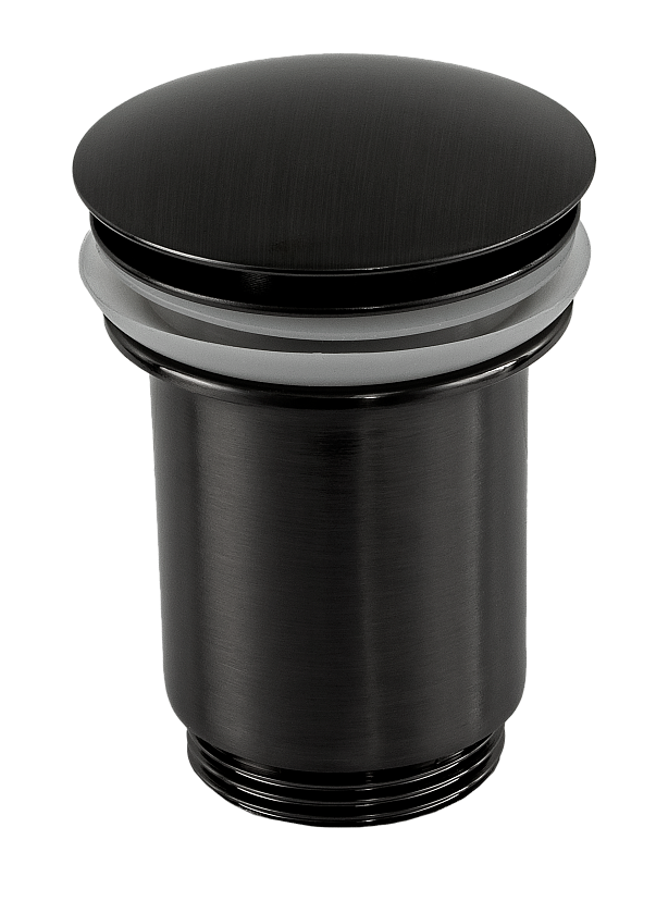 Донный клапан без перелива 1”1/4 Remer 904CC114СFP черный брашированный хром