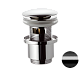Донный клапан с переливом 1”1/4 Remer 905CC2114CFP черный брашированный хром - изображение 1