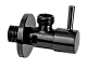 Запорный вентиль 1/2*1/2 Remer 128L1212СFP черный брашированный хром - изображение 1