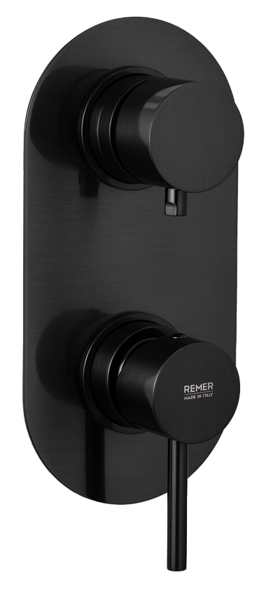 Встраиваемый смеситель для душа Remer Rubinetterie X Style X92KBCFP, черный брашированный хром