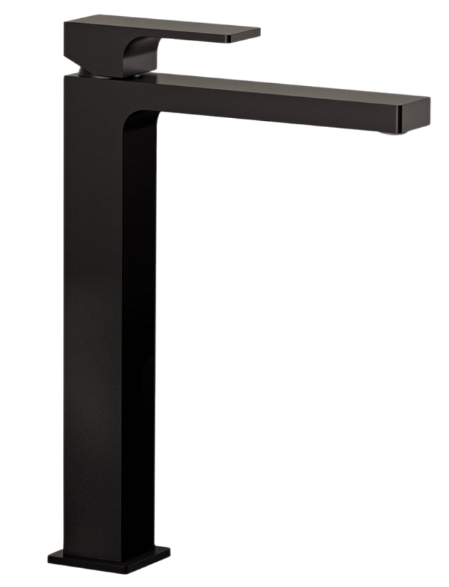Высокий смеситель для раковины Remer Rubinetterie Absolute AU11LNO, черный матовый