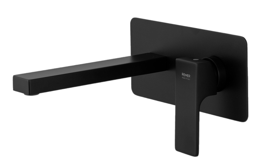 Встраиваемый смеситель для раковины Remer Rubinetterie Absolute AU15NO, черный матовый