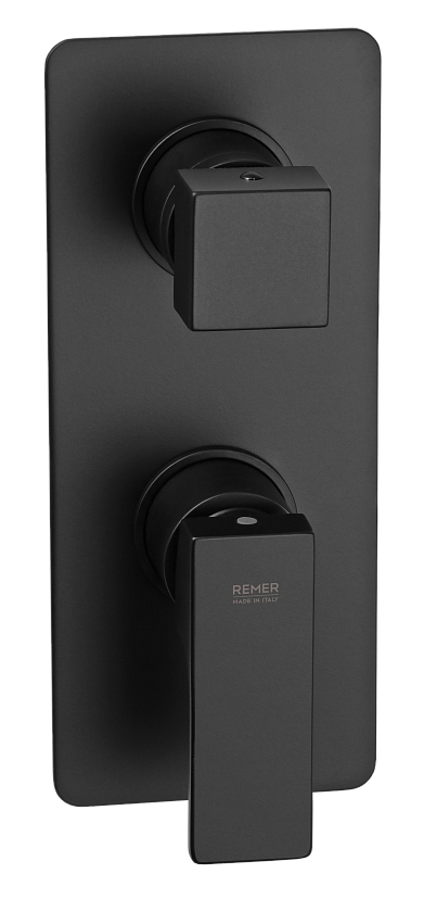 Встраиваемый смеситель для душа Remer Rubinetterie Absolute AU92KBNO, черный матовый