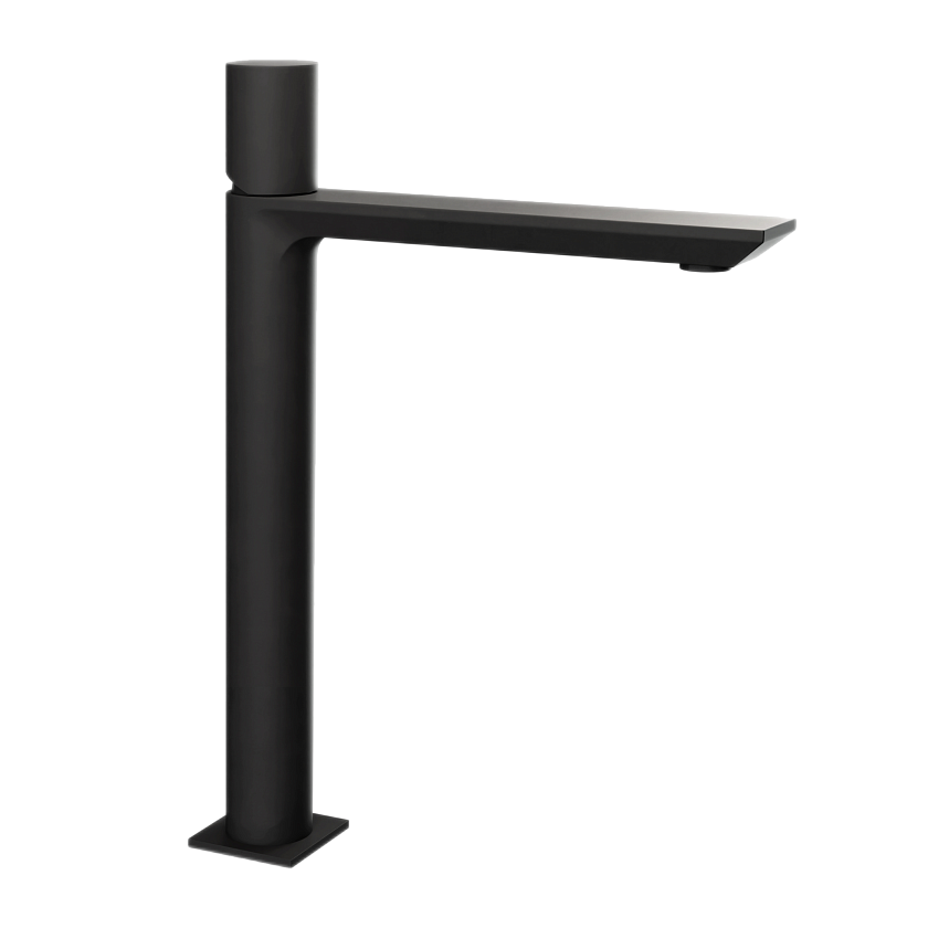 Высокий смеситель для раковины Remer Rubinetterie Edge EG512LXLNO, черный матовый