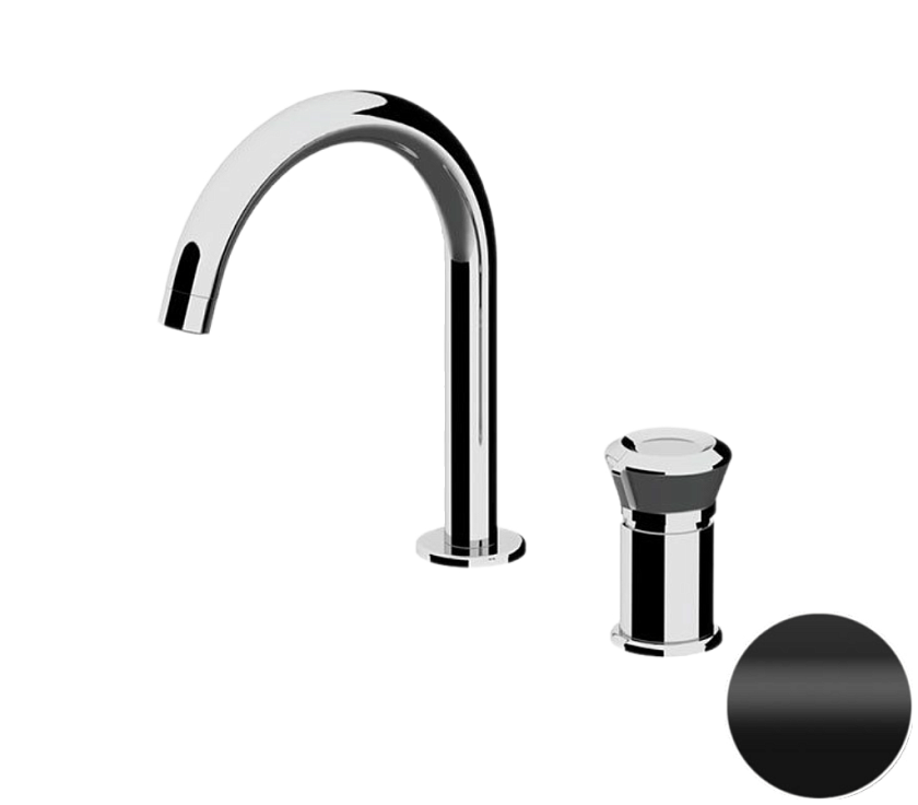 Смеситель для раковины Remer Rubinetterie Element ET57NO, черный матовый