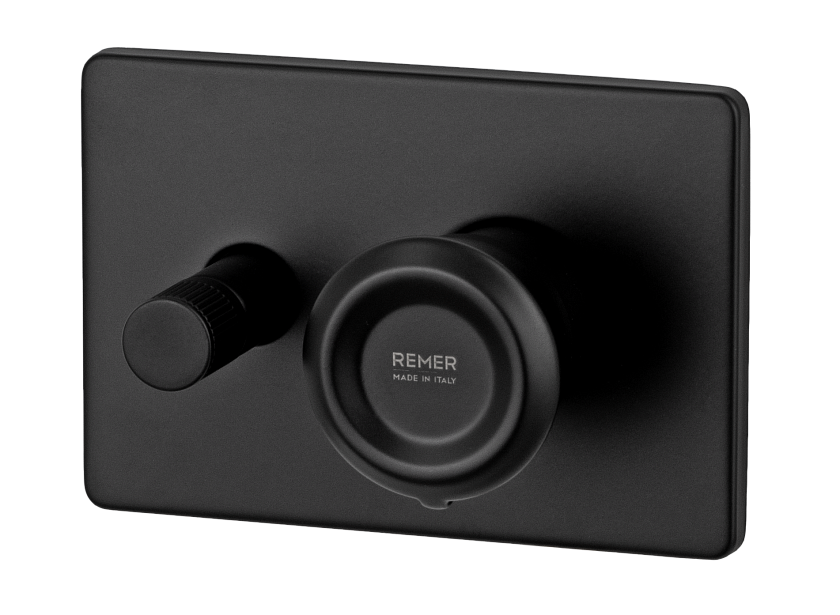 Встраиваемый смеситель для душа Remer Rubinetterie Element ET09HRGNO, черный матовый