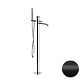 Напольный смеситель для ванны Remer Rubinetterie Element ET08NO, черный матовый - изображение 1