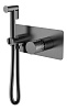 Смеситель с гигиеническим душем Boheme Stick, графит, 127-GM