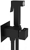Смеситель с гигиеническим душем Paffoni Tweet Square, черный, ZDUP112NO