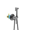 Комплект для гигиенического душа Aquatek Европа, оружейная сталь, AQ1021BGM
