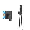 Смеситель с гигиеническим душем Aquatek ЛИРА, черный, AQ1419MB