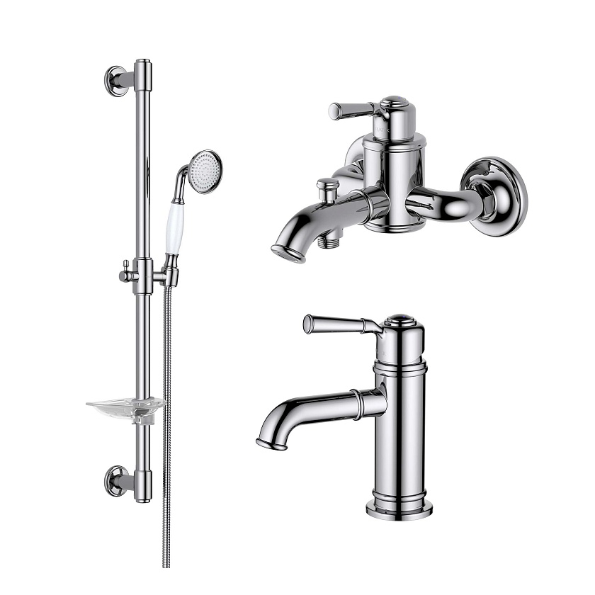 Комплект для ванны Aquatek Классик, хром, AQ1530CR