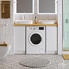 Тумба с раковиной под стиральную машину Alavann Soft Double, 135 см, 2242