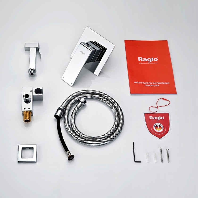 Смеситель с гигиеническим душем встраиваемый Raglo R01.53, хром
