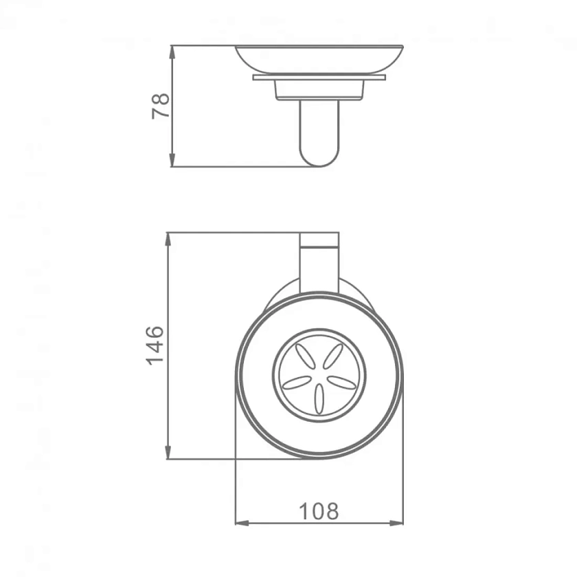 Держатель + мыльница Raglo R300.02 хром