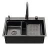 Кухонная мойка MELANA, графит, D6846B+6