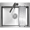 Кухонная мойка MELANA, сатин, MLN-R6050HK, с коландером