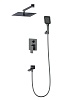 Встраиваемая душевая система Wonzon &amp; Woghand EDGE, брашированная, темный графит, WW-88939003-BGM