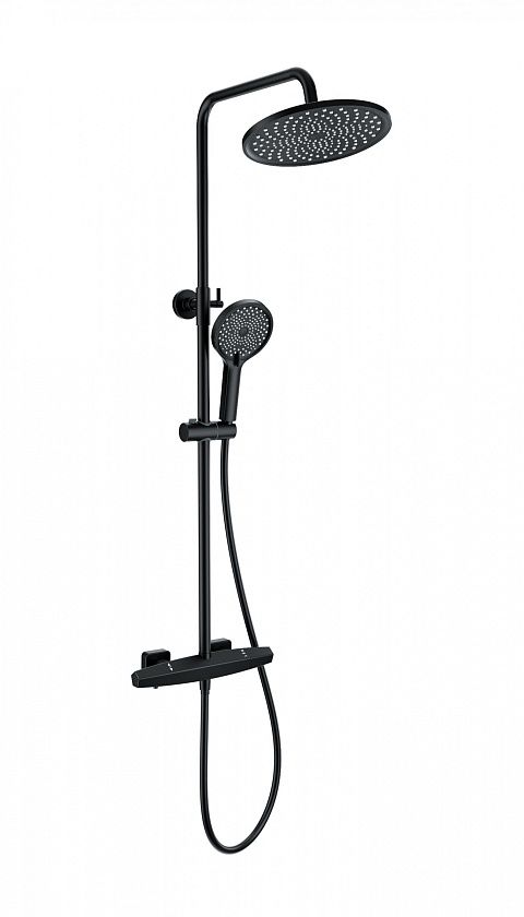 Душевая система Wonzon &amp;amp; Woghand NEO, матовая, черный, WW-B3045-A-MB